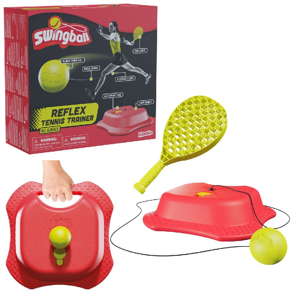 Swingball -Reflex -Tennis -Trainer mit allen Oberflächen Grundgelb