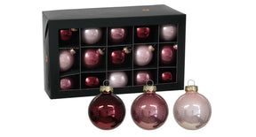 W b. 30 glassballs cap wild blossom 57 mm