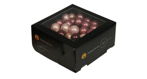 W b. 72 glassballs wire wild blossom 30 mm