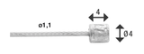 Interruptor de cable interno Elvedes 2250 mm de acero inoxidable mancha Ø1.1 mm n-niple (100 piezas)