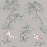 Dutch wallcoverings dutch wallcoverings behang flamingo grijs