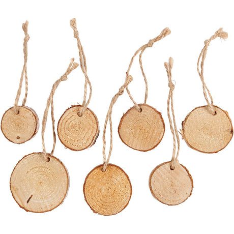 Creativ company https: www.cchobby.nl houten-schijf-met-ophangoog-d-35-45-mm-dikte-7-mm-7-stuk-1-doos