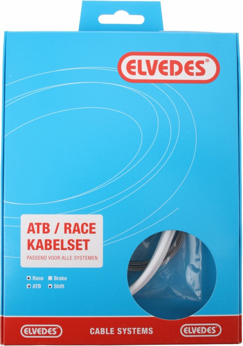 Kit de câble de commutation Elvedes ATB Race complète - blanc (dans la boîte)