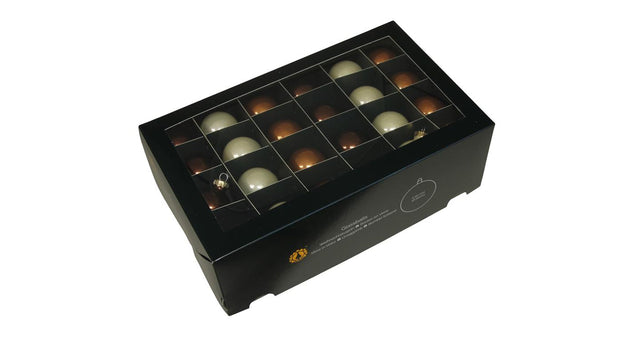 W b. 48 glassballs cap opal natural 40 mm
