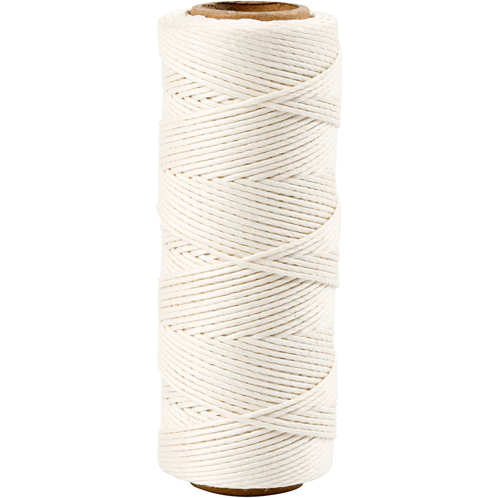 Creativ Company Bamboekoord dikte 1 mm wit 65 m 1 rol