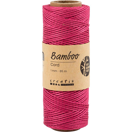Creativ company http: www.cchobby.nl bamboekoord-dikte-1-mm-donkerroze-65-m-1-rol