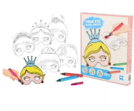 Prinsessen papieren maskers maken. | 12 stuks