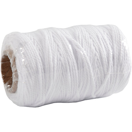 Creativ company http: www.cchobby.nl katoenkoord-dikte-1-1-mm-wit-50-m-1-rol
