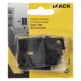 Mack 1071162 - 4 smalle scharnieren zwart h 33 x b22 mm | 5 stuks