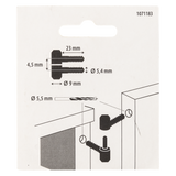 Mack 1071183 - 2 meubel inboorpaumellen zwart ø 9 x 23 mm | 5 stuks