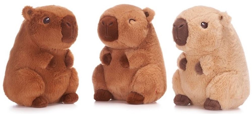Pluche capybara. 3 assorti. 22 cm. 0+ | 3 stuks