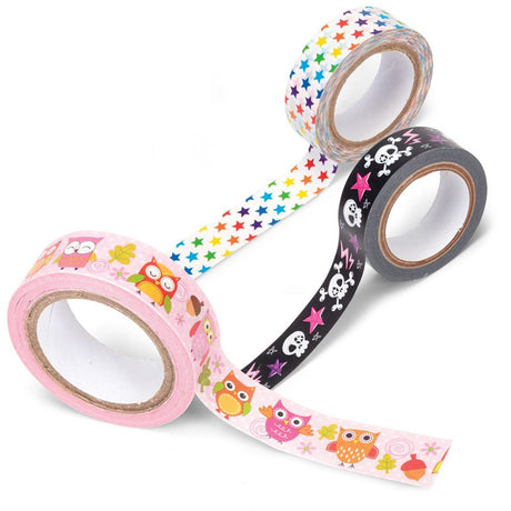 Plakband smal gedecoreerd. 3+ | 12 stuks