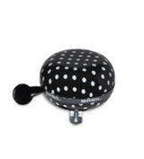 Polkadot di basilico - campana di bicicletta - 80 mm - bianco nero