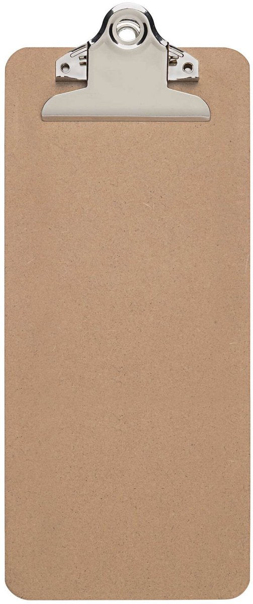 Maul klembord bill 28 x 11,5 cm staand formaat hardhout bruin zilver