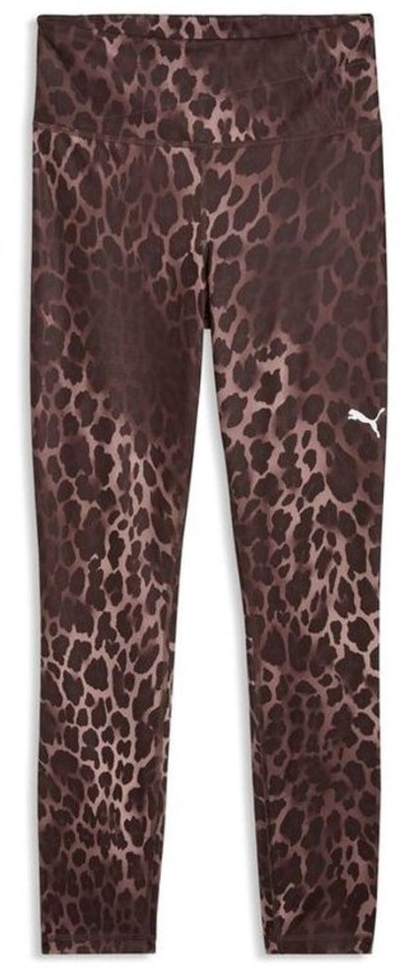 Puma w tad essential spotted haze tight - hw 7 8 dames sportlegging - chocolate brown