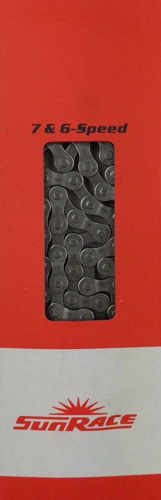 Sunrace CNM54 Bicycle chain 6 7v 116l Gray