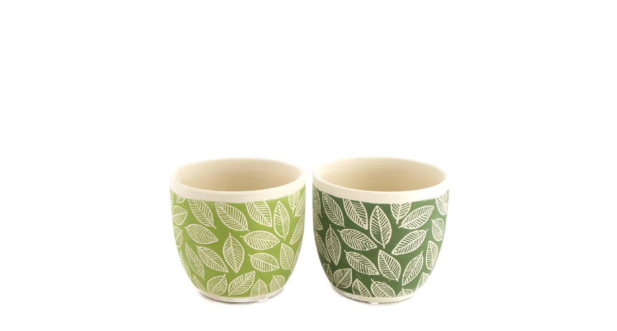 Planter terracotta ø12.5x11cm green mix