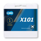 KMC cykelkæde x 101 - 1 2x1 8 - 8mm - 112 Links - Sølv