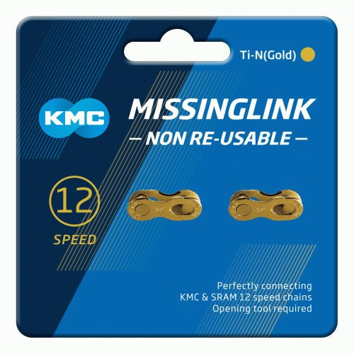 KMC Chain Link 12 vitesses Ti-n Gold Non réutilisable