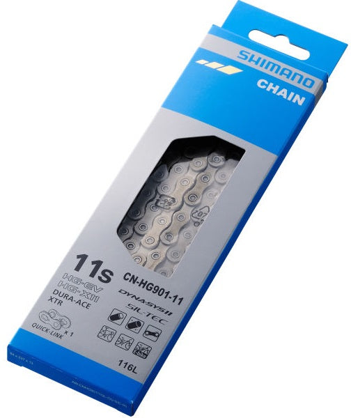 Shimano HG901 Dura Ace XTR e-bike 11-speed chain silver 119 SIFTS SIXTEL SHIPPING DELIVER-STAP