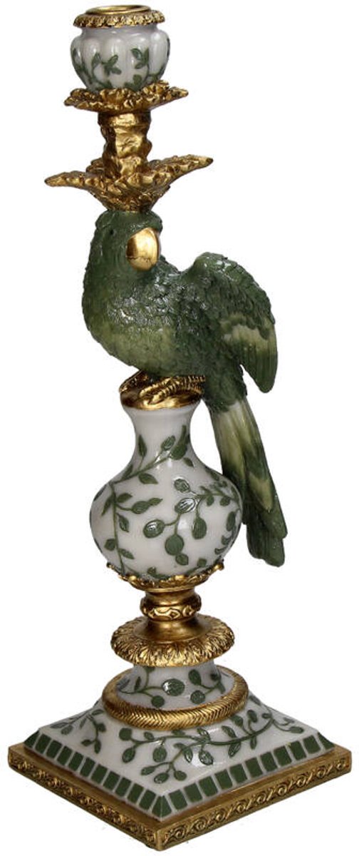 Hd collection kaarsenhouder vogel polyresin 13x13x39cm