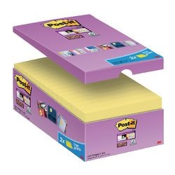 Post-it® zelfklevende notes post-it 16 x 90 vel 76 x 127 mm blanco kanariegeel