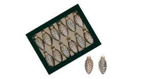 W b. 12 glass cones cap hazel 60 mm