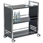Abi serveerwagen 3bodems 70x40x84cm zwart
