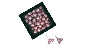 W b. 144 glassballs wire blush 25 mm
