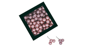 W b. 72 glassballs wire blush 30 mm