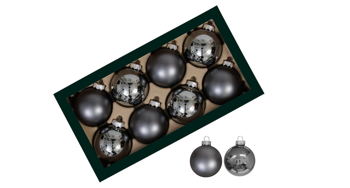 W b. 8 glassballs cap pigeon 80 mm