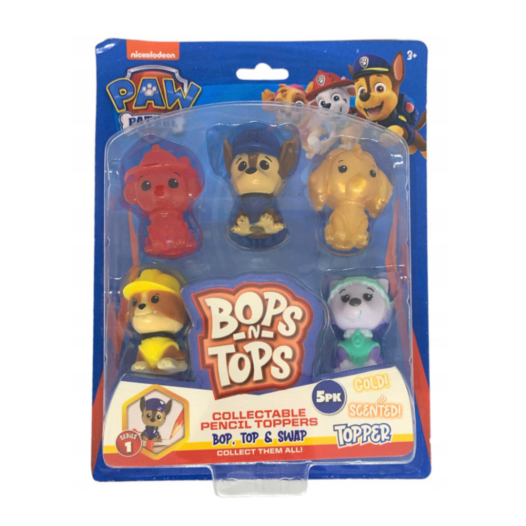 Paw patrol bops and tops figures 5 pieces