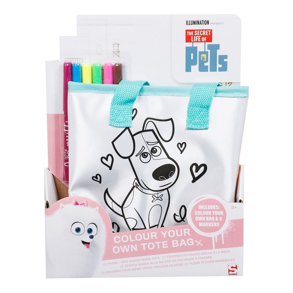 Sambro le secret live ou les animaux de compagnie colorent votre propre sac + 6 marqueurs