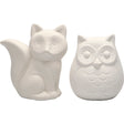 Creativ company https: www.cchobby.nl dierenspaarpot-uil-en-vos-h-9-cm-wit-2-stuk-1-doos