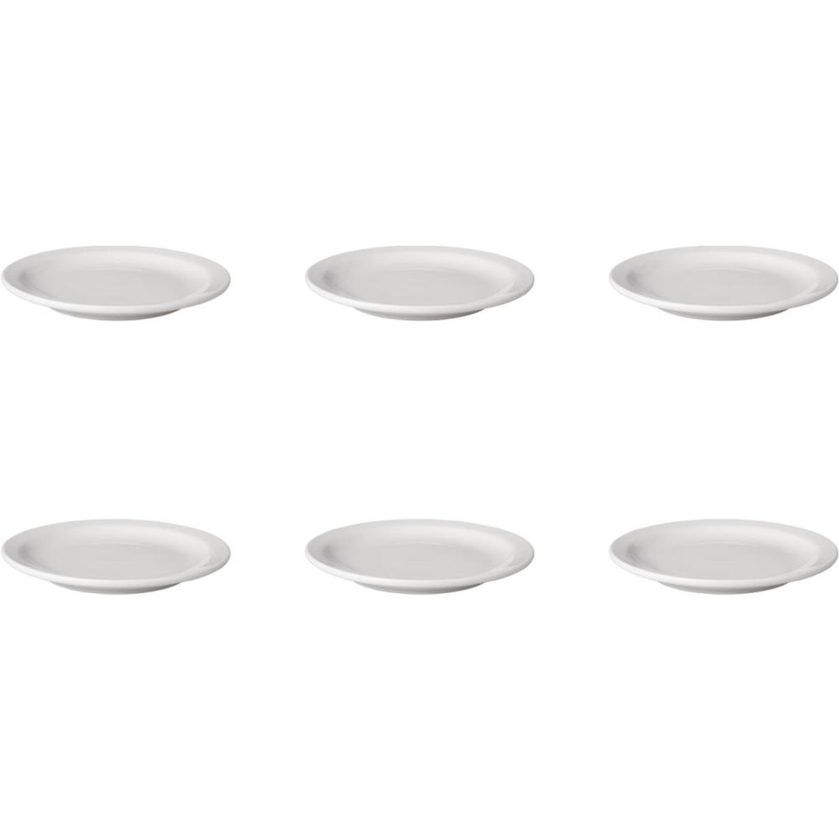 Mammoet gebaksbord budgetline smalle rand porselein 16cm set a 6 stuks