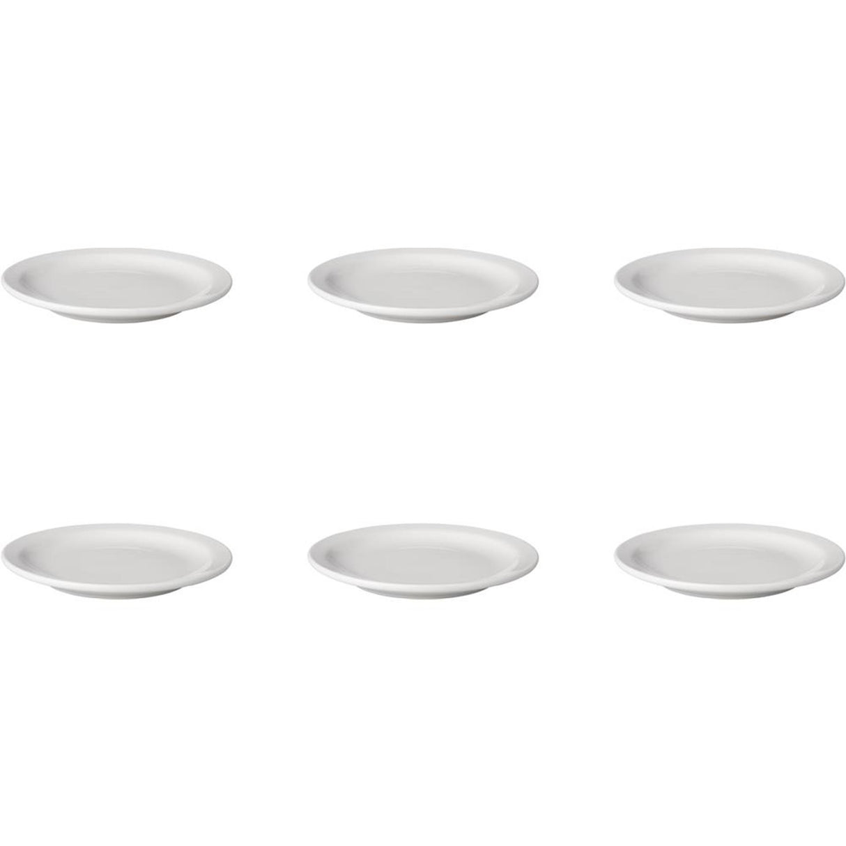 Mammoet gebaksbord budgetline smalle rand porselein 16cm set a 6 stuks