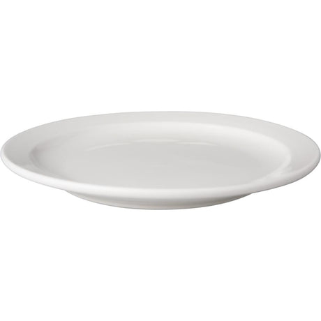 Mammoet bord smalle rand budgetline porselein wit 21cm (set van 6)