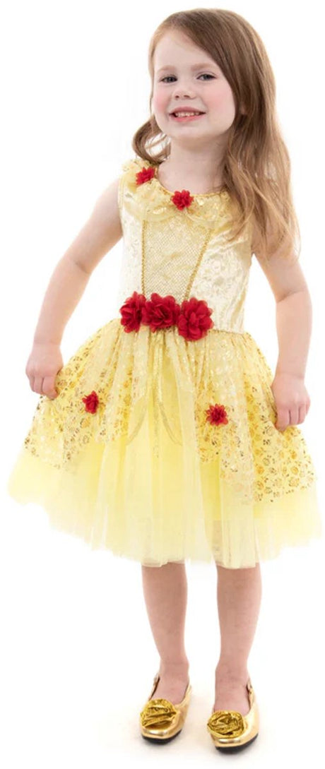 Little adventures - yellow beauty party jurk – maat l (110-122) 110
