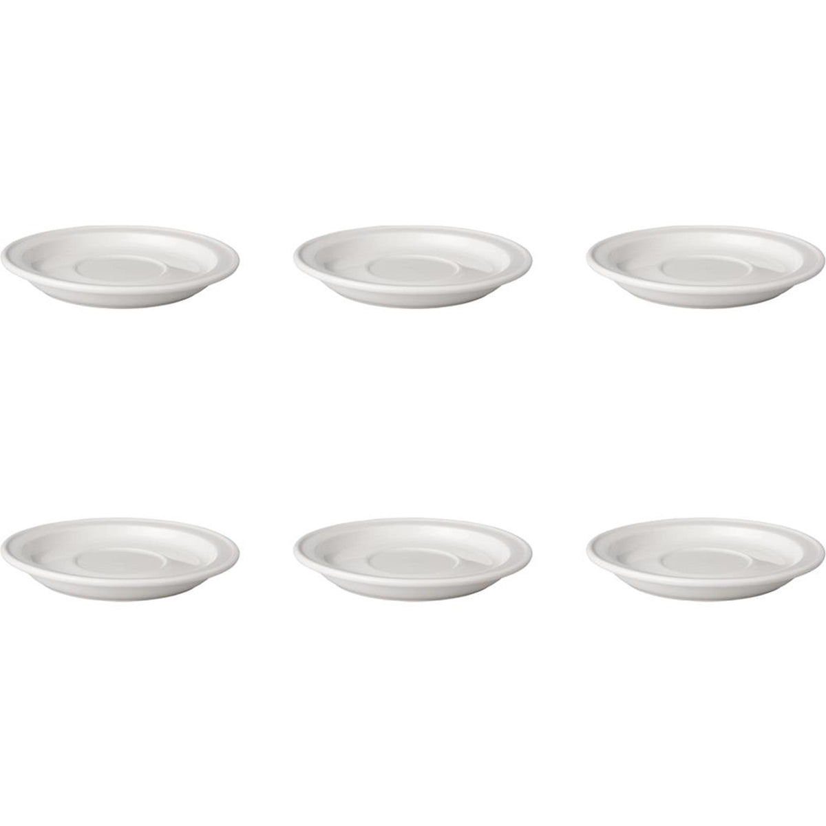 Mammoet gebaksbord soepschotel budgetline 17 cm porselein wit (set van 6 ).