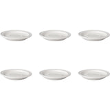 Mammoet gebaksbord soepschotel budgetline 17 cm porselein wit (set van 6 ).