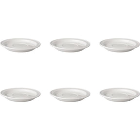 Mammoet gebaksbord soepschotel budgetline 17 cm porselein wit (set van 6 ).