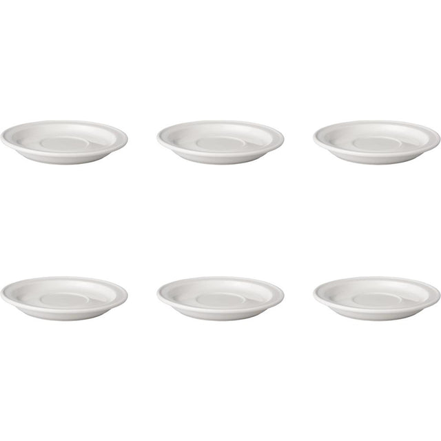 Mammoet gebaksbord soepschotel budgetline 17 cm porselein wit (set van 6 ).