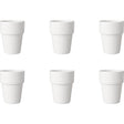 Mammoet melkbeker budgetline porselein 190ml wit (set van 6 ) dia7.5xh10
