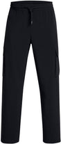 Under armour ua vibe woven cargo pants-blk heren sportbroek - zwart - wit