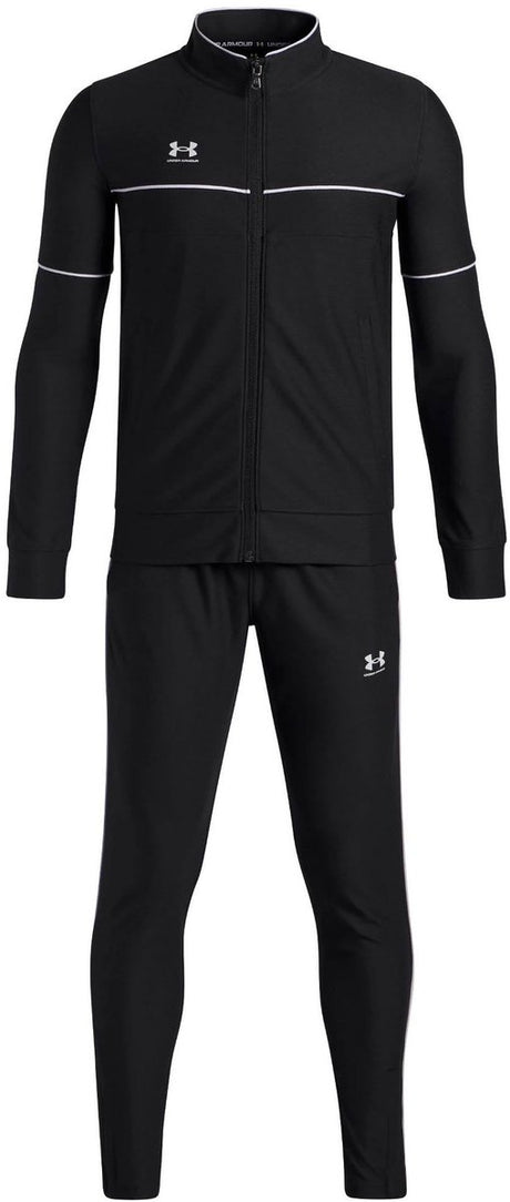 Under armour ua b challenger tracksuit-blk jongens trainingspak - zwart - wit