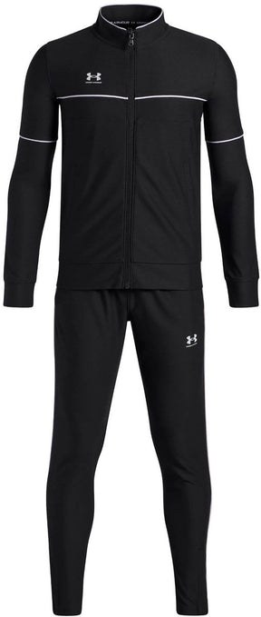 Under armour ua b challenger tracksuit-blk jongens trainingspak - zwart - wit