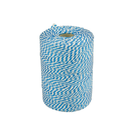 Quantore touw katoen 45meter 50gr blauw wit