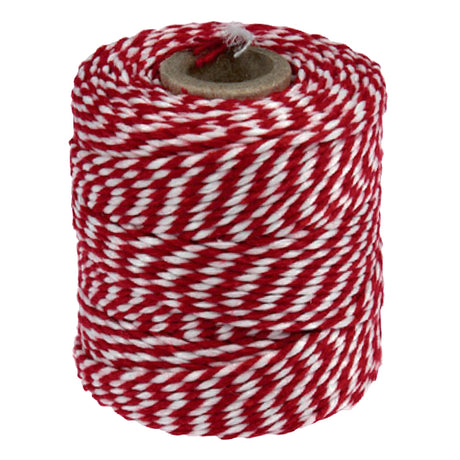 Quantore touw katoen 45meter 50gr rood wit