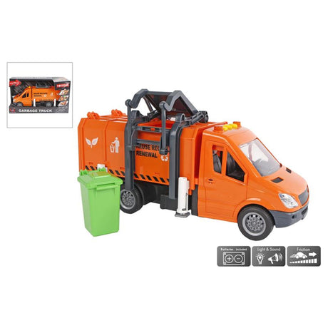Toy star vuilniswagen frictie licht geluid 27,5cm