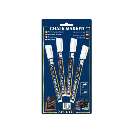 Quantore krijtstift rond wit 1-2mm, 4st